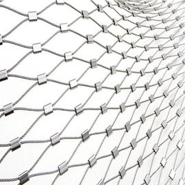 De Kabelnetwerk van het dierentuinroestvrije staal, het Netwerk van de de Kabelmetalen kap van de Roestvrij staaldraad